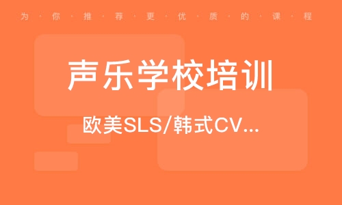 欧美SLS/韩式CV唱法一对一教学精品 